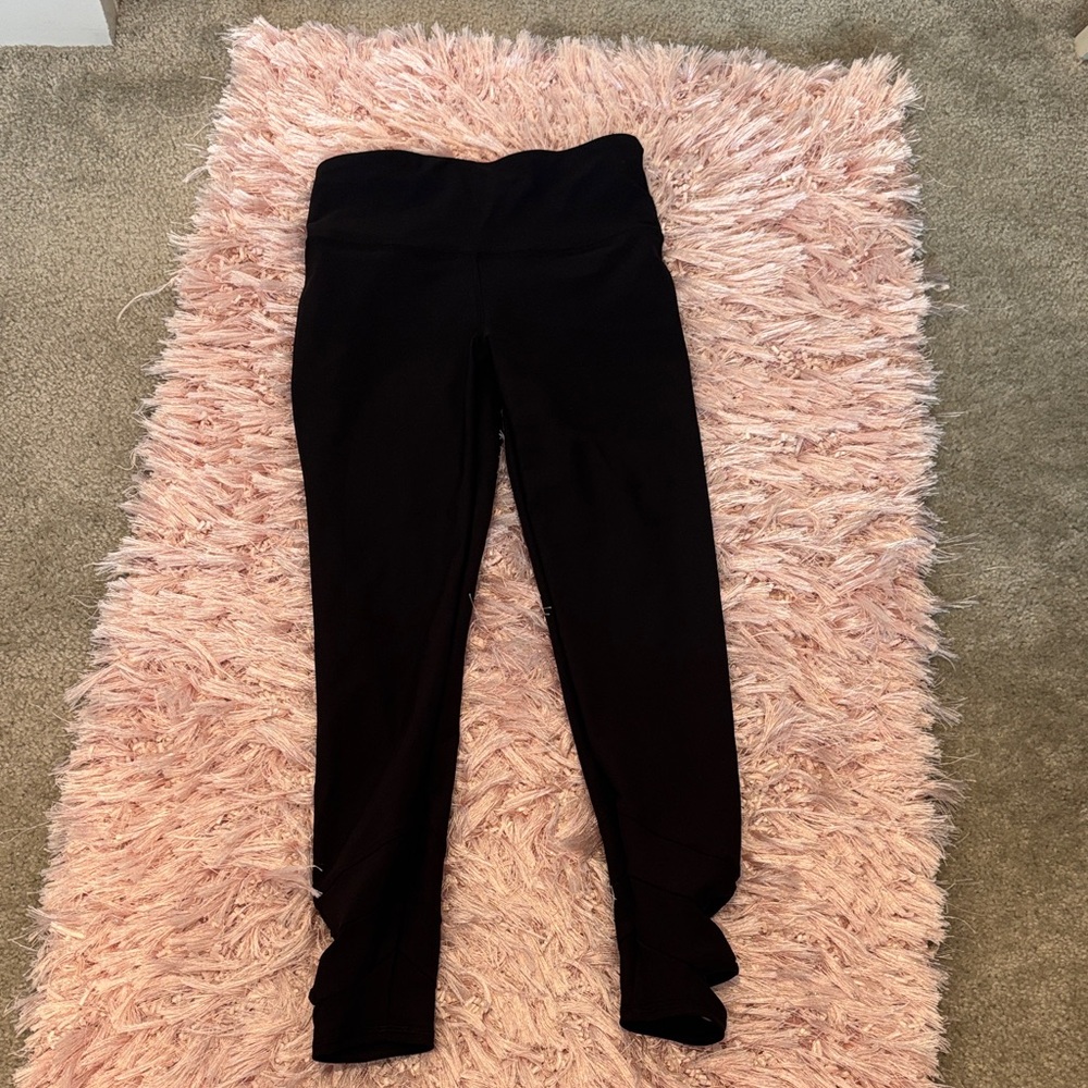 Women’s Black Leggings. Ankle length. Side cutout